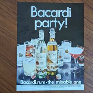 Vintage Print Ad 1969 Bacardi Party!